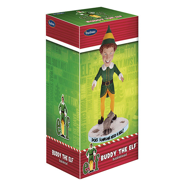 Buddy the Elf with Raccoon Bobblehead