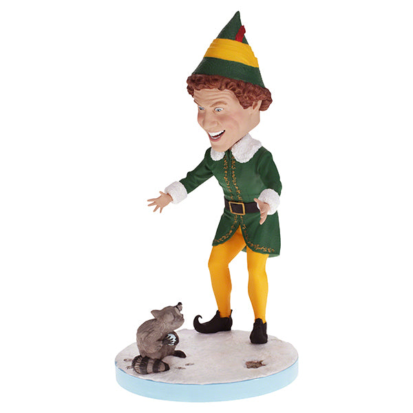 Buddy the Elf with Raccoon Bobblehead