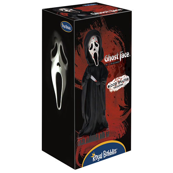 Boxed Ghostface figure from Scream with Royal Bobbles branding on a white background